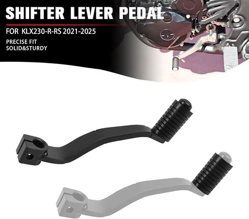بديل دواسة رافعة ترس الدراجة النارية استبدال دواسة كاواساكي KLX230 KLX250R KLX230RS 2021 2022 2023 2024 2025 CNC ALUMINIM GEAR SHIFT LEVER (Black) in Kuwait