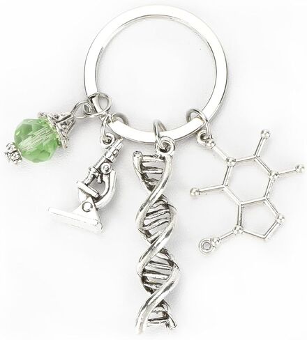 Science Teacher Gifts, Scientist Keychain with DNA Double Helix,Molecular Structure,Teacher Keychain in Saudi Arabia