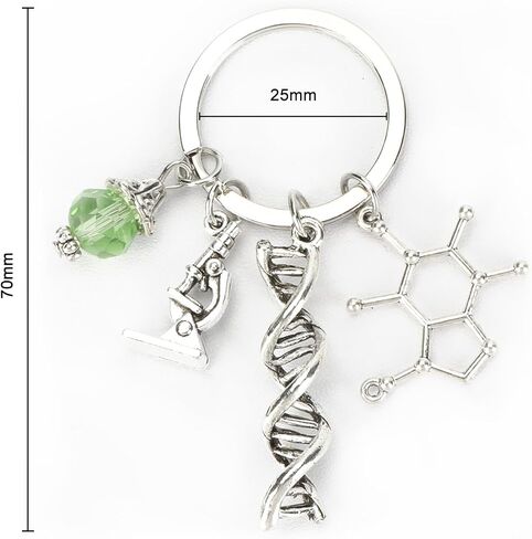 Science Teacher Gifts, Scientist Keychain with DNA Double Helix,Molecular Structure,Teacher Keychain in Saudi Arabia