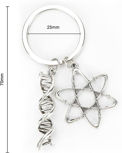 Science Teacher Gifts, Scientist Keychain with DNA Double Helix,Molecular Structure,Teacher Keychain in Saudi Arabia