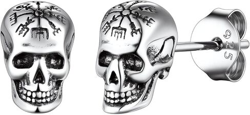 Suplight skull earrings for men, Sterling Silver Earrings Cool Earing Stud Halloween Collection in Kuwait