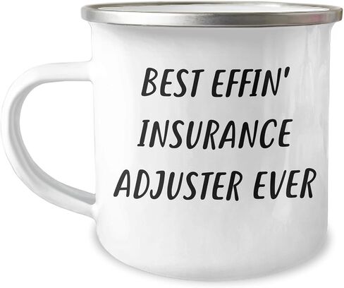 Insurance Adjuster Gifts, Best Effin' Insurance Adjuster Ever, Christmas Unique Gifts for Men, Women, Coworkers, and Family - 12 oz Stainless Steel Camping Mug in Saudi Arabia