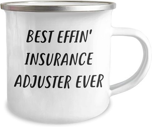 Insurance Adjuster Gifts, Best Effin' Insurance Adjuster Ever, Christmas Unique Gifts for Men, Women, Coworkers, and Family - 12 oz Stainless Steel Camping Mug in Saudi Arabia