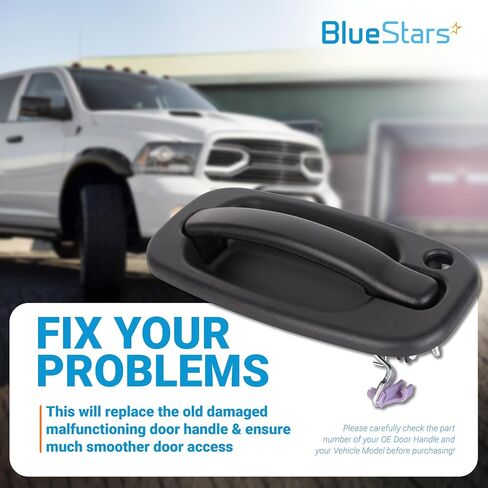 Bluestars مقبض الباب الخارجي الأمامي - لعام 1999-2007 Chevy Silverado 1500 2500 3500 Classic Suburban Tahoe Avalanche GMC Sierra Yukon XL Cadillac Escalade ESV - استبدال 15034985 15034986 in Saudi Arabia
