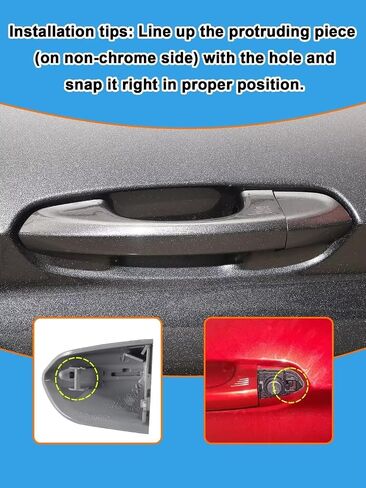 Car Front Left Exterior Door Handle Lock Bezel Cover Cap Fits for Ford Mustang 2015 2016 2017 2018 2019 2020 Replacement FR3Z-63218A15-ACPTM FR3Z-63218A15-AAPTM Grey Car Front Left in Saudi Arabia