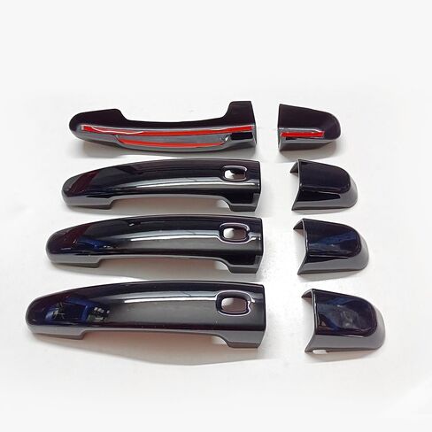 Exterior Door Handle Cover Trim for 2018-2023 Chevrolet Chevy Equinox Traverse 2016 up Malibu 2014 Impala 2019 Blazer Accessories Decor with 4 Smart Keyless Holes (Glossy Black) in Kuwait