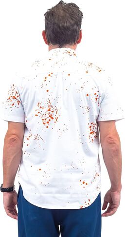 Shaun of The Dead Zombie Killer Halloween Cosplay Uniform Costume for Adult Men & Women - Button Up Shirt and NameTag in Saudi Arabia