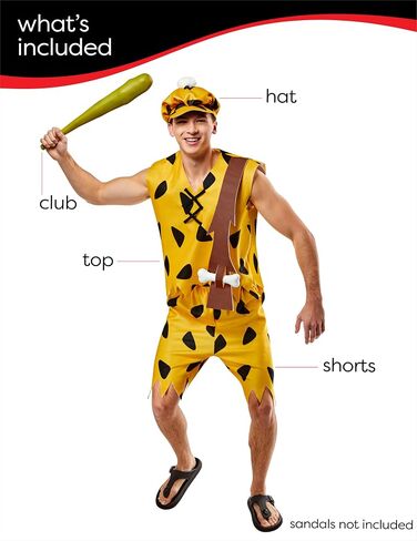 Rubies Men's The Flintstones Adult Bamm-Bamm Club و Foam Club in Saudi Arabia