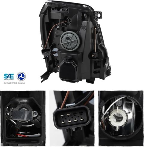 AKKON-FIT 2007-2014 CADILLAC ESCALADE 07-14 HID Projector المصابيح الأمامية in Saudi Arabia