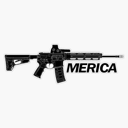 America Guns Decal Vinyl Bumper Sticker 5"F in Saudi Arabia