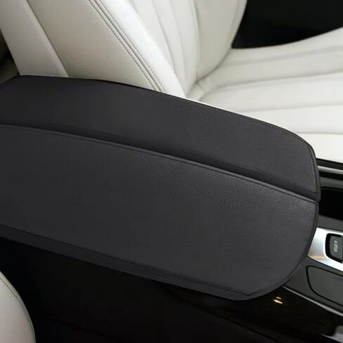 Fit for BMW X5 E70 2007-2013, Car Arm Rest Cushion, Leather Middle Console Cover, Non-Slip Car Arm Rest Cover Pad, Black in Saudi Arabia