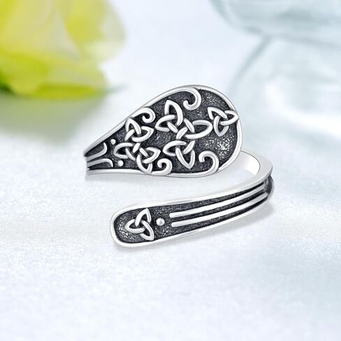 Sunflower Thumb Rings for Women 925 Sterling Silver Spoon Ring Vintage Thumb Ring Jewelry for Women in Kuwait
