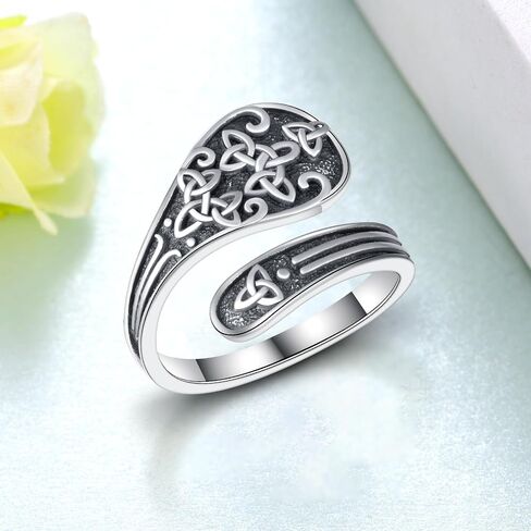 Sunflower Thumb Rings for Women 925 Sterling Silver Spoon Ring Vintage Thumb Ring Jewelry for Women in Kuwait