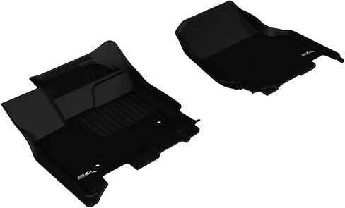 3D MAXpider Kagu Floor Mat (Black) Compatible with Ford F-150 Supercab / Supercrew 2015-2024 / F-150 Lightning 2022-2024 (w/ Bucket Seats) - Front Row in Kuwait