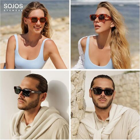 Sojos Classic Square Square Roleclasses للنساء الرجال العصرية للجنسين تصميم SJ2372 in Saudi Arabia