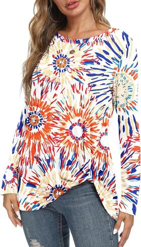 قمصان Niloufo Womens Long Sleeve Blouses عارض in Kuwait