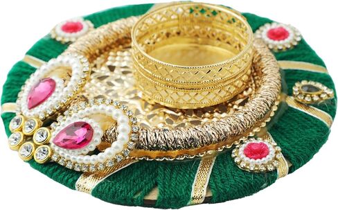 Decorative Mat Rangoli with T-Light candle Holder Stand for Indian Traditional Cultural Festival Decorations Made up of Golden Embrodaries for Gifting Idea Home Decor(Size:- 5")(Yellow) in Kuwait