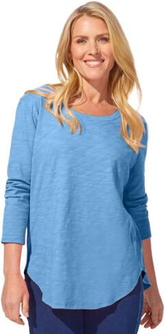 Escape by Habitat High-Low 3/4 Sleeve Top in Saudi Arabia