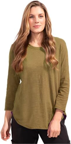 Escape by Habitat High-Low 3/4 Sleeve Top in Saudi Arabia