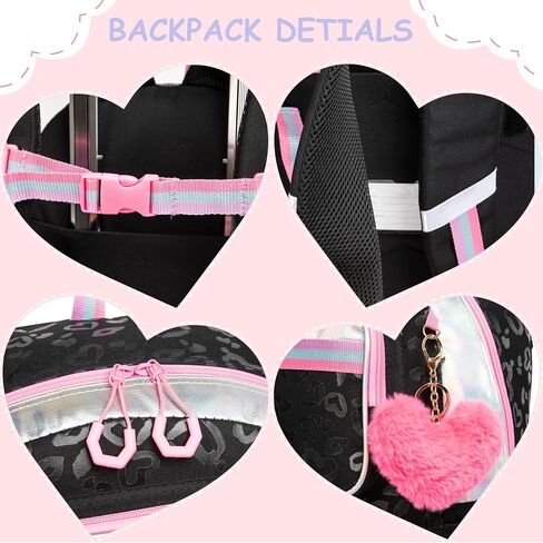 Rolling Backpack for Girls with Wheels Backpack for School Kids Backpack for Girls Primary School Elementary Students with Lunch Bag Pencil Case in Kuwait