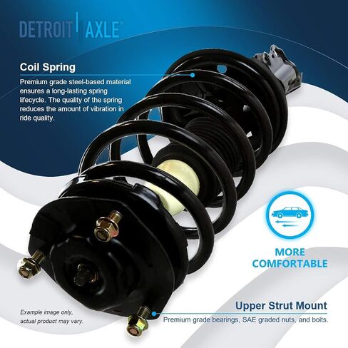 Detroit Axle - FWD Front 12PC SPENENCINT KIT 2004-10 TOYOTA SIENNA 2005 2006 2007 2008 2008 2010 ، 2 Struts 2 Lower Control Arms W/Ball Comborts 4 TIE RODS 2 SWAY BANS 2 BOOTS & BLELOWS in Saudi Arabia