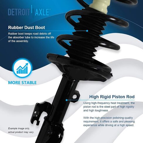 Detroit Axle - FWD Front 12PC SPENENCINT KIT 2004-10 TOYOTA SIENNA 2005 2006 2007 2008 2008 2010 ، 2 Struts 2 Lower Control Arms W/Ball Comborts 4 TIE RODS 2 SWAY BANS 2 BOOTS & BLELOWS in Saudi Arabia