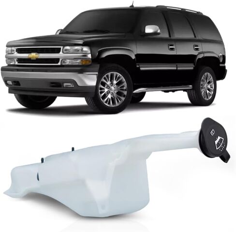 Fitrite Auto Parts Tank New Windshield Washer Tank for 2000-2006 Chevrolet Tahoe ، Suburban ، GMC Yukon ، XL ، مع مستشعر مستوى المضخة ومستوى السوائل للنماذج ذات الممسحة الخلفية GM1288154 in Saudi Arabia