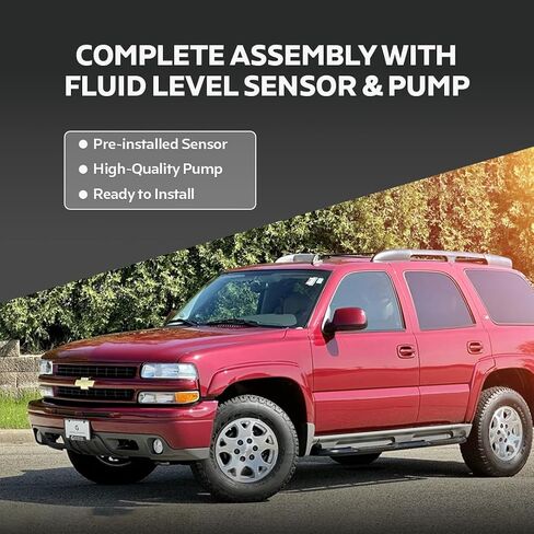 Fitrite Auto Parts Tank New Windshield Washer Tank for 2000-2006 Chevrolet Tahoe ، Suburban ، GMC Yukon ، XL ، مع مستشعر مستوى المضخة ومستوى السوائل للنماذج ذات الممسحة الخلفية GM1288154 in Saudi Arabia