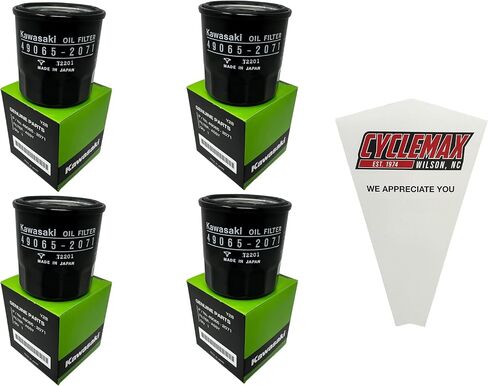 Four Pack compatible with Kawasaki Oil Filter 49065-2071 Contains Four Filters and a Funnel in Saudi Arabia