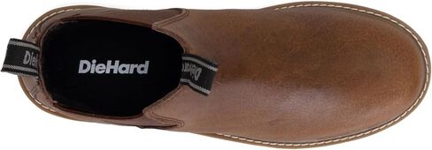 DieHard Colt Chelsea Boot, Full Grain Leather, Slip-Resistant, Brown with Wedge Sole in Saudi Arabia