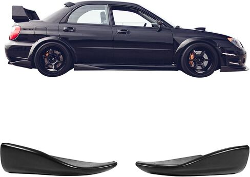 Ikon Motorsports Lear Pumper Lip متوافق مع 2005-2007 Subaru Impreza WRX STI ، CS Pu Black Rip Spoiliter in Saudi Arabia