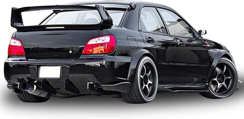 Ikon Motorsports Lear Pumper Lip متوافق مع 2005-2007 Subaru Impreza WRX STI ، CS Pu Black Rip Spoiliter in Saudi Arabia