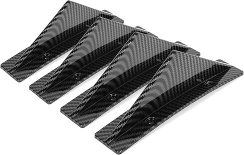 HECASA 4PCS السيارة العالمية الخلفية الخلفية السفلى من الجناح الشفة جناح الناشر الشفة المنحنية شكل سمك القرش المفسد حامي الشفاه الشفاه in Saudi Arabia