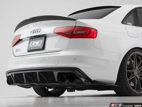 ECS - Rear Diffuser (Gloss Black) Compatible with Audi B8.5 S4 / A4 S-Line in Saudi Arabia
