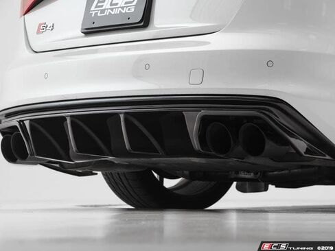 ECS - Rear Diffuser (Gloss Black) Compatible with Audi B8.5 S4 / A4 S-Line in Saudi Arabia