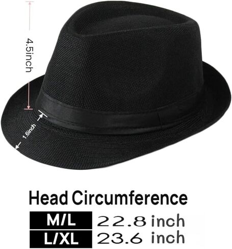 Unisex Classic 1920s Fedora Hat Short Brim Panama Trilby Hat Summer Beach Cap for Men Women in Saudi Arabia