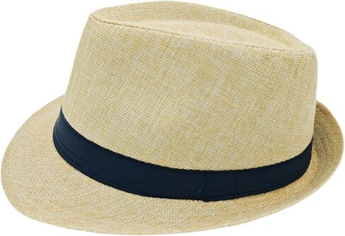 Unisex Classic 1920s Fedora Hat Short Brim Panama Trilby Hat Summer Beach Cap for Men Women in Saudi Arabia