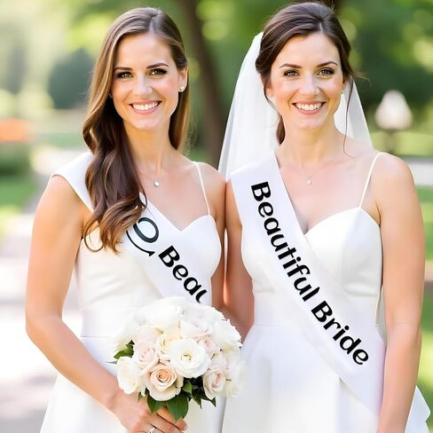 JIEYAO 25 Pcs White Sashes Blank, DIY Bride Pageant Sashes Blank Satin Sash Plain Custom Sash for Homecoming Prom Party Decor in Saudi Arabia