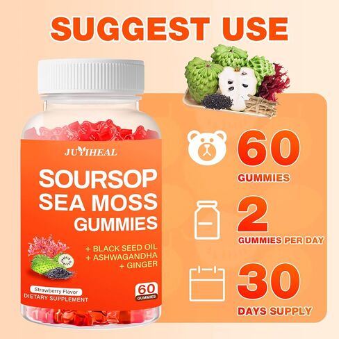 17-in-1 Soursop Detox Liquid Drop ، 1900mg Soursop Bitters Liquid مع الفحم المنشط والزيوليت والطين البنتونيت ، شلوريلا ، prebiotics لأمعاء الكبد الهضمي إزالة السموم من المناعة in Kuwait