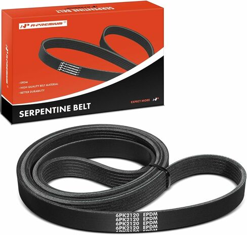 A-Premium Engine Serpentine Drive Belt Compatible with Chevrolet, Dodge, Ford, Jeep, Lexus & Saab Cars - Grand Cherokee 2018-2021, Camaro, Caprice, Challenger, Charger, Durango, Focus, GS430, 9-3 in Saudi Arabia