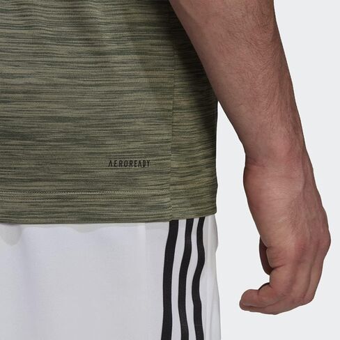 Adidas Men's 3 Stripe Tech Tee Moisture Ficking Fick Mosted Fit 1465164 (Mel Oxide Mel ، Medium) in Saudi Arabia