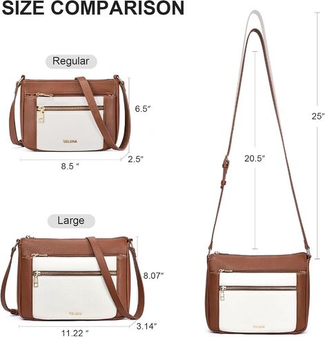 أكياس Teleena Crossbody للنساء ، محفظة جسم متشابكة من الجلد مع حزام قابل للتعديل in Saudi Arabia