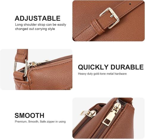 أكياس Teleena Crossbody للنساء ، محفظة جسم متشابكة من الجلد مع حزام قابل للتعديل in Saudi Arabia