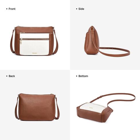 أكياس Teleena Crossbody للنساء ، محفظة جسم متشابكة من الجلد مع حزام قابل للتعديل in Saudi Arabia