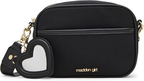 Madden Girl Charlotte Camera Crossbody Bag ، Black in Saudi Arabia