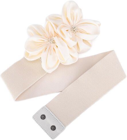 Wedding Bridal Belt Widened Elastic Flower Sash Women Artificial Flower Belt in Saudi Arabia