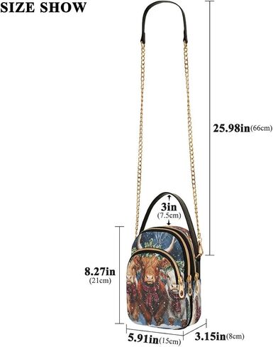 Alaza Fashion American Flag Crossbody Bag Counter Leather Leather Leather Parse for Women in Kuwait
