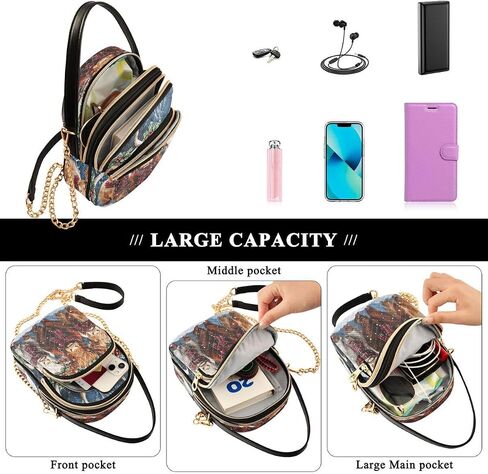 Alaza Fashion American Flag Crossbody Bag Counter Leather Leather Leather Parse for Women in Kuwait