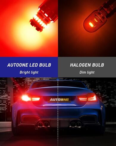 Autoone 7440 7443 LED لمبة للضوء العكسي 6000K أبيض ، 2800 لتر 300 ٪ أكثر إشراقًا 7441 7444 T20 W21W LED للضوء الاحتياطي ، ضوء الذيل ، ضوء الفرامل ، ضوء الدوران ، ضوء وقوف السيارات ، DRL ، حزمة 2 in Kuwait