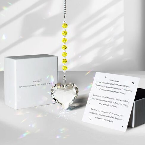 Inspirational Birthday Gifts for Women Best Friends Sisters Mom Bestie Teacher, for mom Crystal Sun Catcher Rainbow Maker in Saudi Arabia
